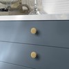 KOPPALIVE 10-Pack Modern Gold Cabinet Knobs, Hammered Solid Brass Drawer