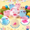 12 Pcs Easter Eggs Jumping Bunny Wind Up Toys Kids