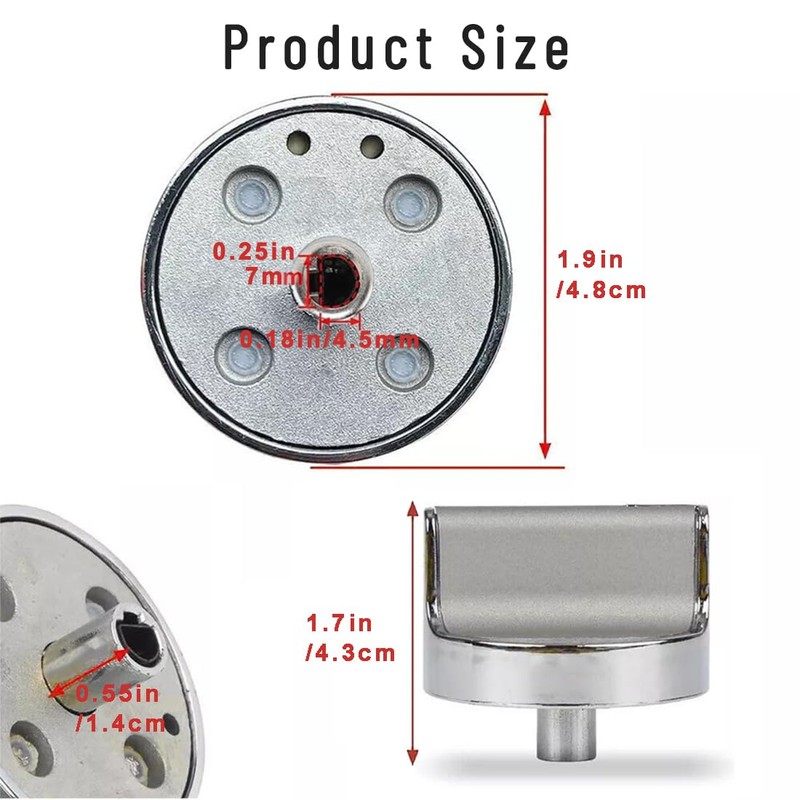 (2025 Upgraded) W10594481 Gas Stove Knobs Replacement for Whirlpool Range/Oven–Stainless