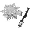 LED Snowflake Projection Lamp Silver Christmas Tree Rotating Snowstorm Decoration