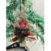 Christmas House Cardboard Christmas Tree Ornament W/Berries-NEW-