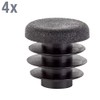 Alberts 426675 Sealing Plugs for Round Pipes, Plastic, Black, Diameter