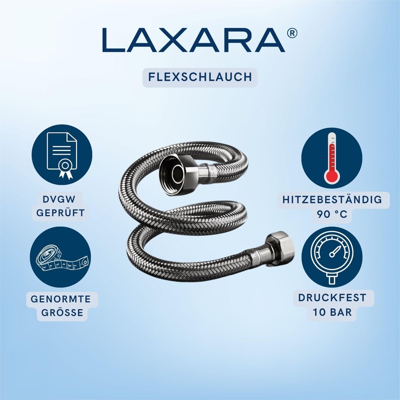 DVGW Tested Flex Hose 3/8 and 1/2 Inch Including Seals