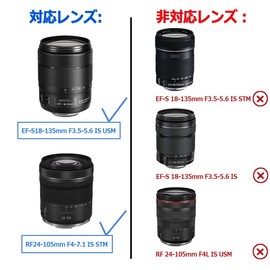 NinoLite EW-73D, RF24-105mm F4-7.1 IS STM & EF-S18-135mm F3.5-5.6 IS USM Compatible Lens Hood, Includes Filter and Lens Cap/Reverse Mount, Black