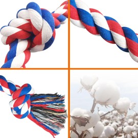 TUAHOO Dog Rope Toys for Medium Large Breed, 100% Cotton Rope Indestructible Dog Chew Toys for Aggressive Chewers, Tough Rope Chew Toys for Large Dog Tug of War Toy Teeth Cleaning