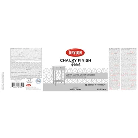 Krylon K04204000-14 Chalky Finish Quart, 32 Fl Oz (Pack of 1), Misty Gray