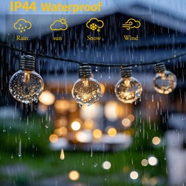 Vigdur Solar String Lights Outdoor, 2 Packs 7Ft Globe Multicolor String Lights with 15 Plastic Shatterproof LED Bulbs, Hanging Outdoor Patio Lights for Outside Backyard Porch Balcony Party