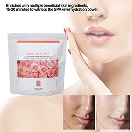 Mascarilla Facial de Gelatina en Polvo Hidratante, Suavizante, Eliminación de Arrugas, Humectante Profundo, Limpieza Profunda de la Piel que Ilumina l