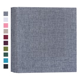 Mublalbum Small Photo Album 4x6 200 Photos Linen Cover Picture photo Book with 200 Horizontal Pockets for Family Anniversary Wedding Baby (Gray)