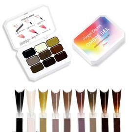 Ombre Gel Nail Polish Nail Sponges for Ombre 9 Series Colorful Blush Effect Gradient Painting Gel for Ombre Nails Multistyle French Manicure Nail Art DIY Home (A2, 1)