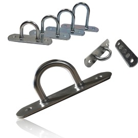 EnB Ironing Cramp 51 x 21 mm - Pack of 10 Galvanised Trailer Hooks Made in Germany - Sturdy & Rustproof Tarpaulin Attachment - Trailer Accessories for Trailers, Flatbed & Boat