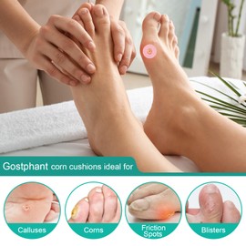 Corn Cushions Callus Pads, Corn Removers for Feet, Self-Stick Callus Cushions, Corn Protectors and Reduce Friction - Round Shape, 5 Sheets (45 Count Total)