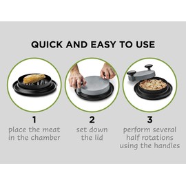 9.85” Large Size Meat Shredder with 7.5" Cleaning Brush Meat Claws Shredder for Meat, Upgraded Shred Machine Chicken Shredder with Non Skid Base Dishwasher Safe Suitable for Pork, Beef, Chicken etc.