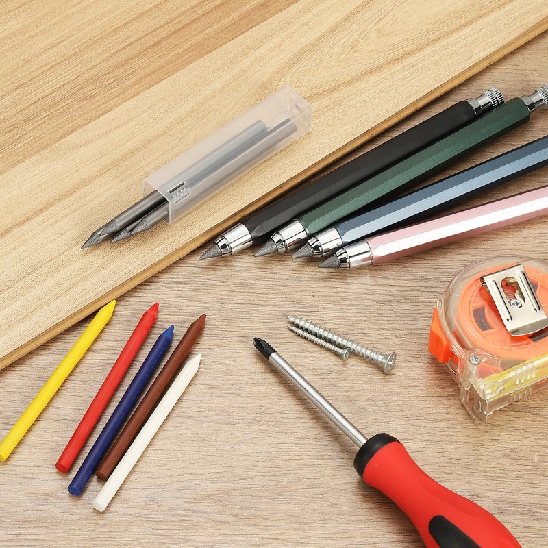 PATIKIL 5.6mm Mechanical Carpenter Pencil, Deep Hole Heavy Duty Woodworking