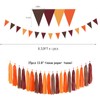 Burgundy Coffee Orange Party Decorations - 30pcs