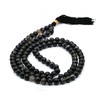 Black Banded Agate Sulemani Hakik Stone Buddhist Prayer Beads Japa