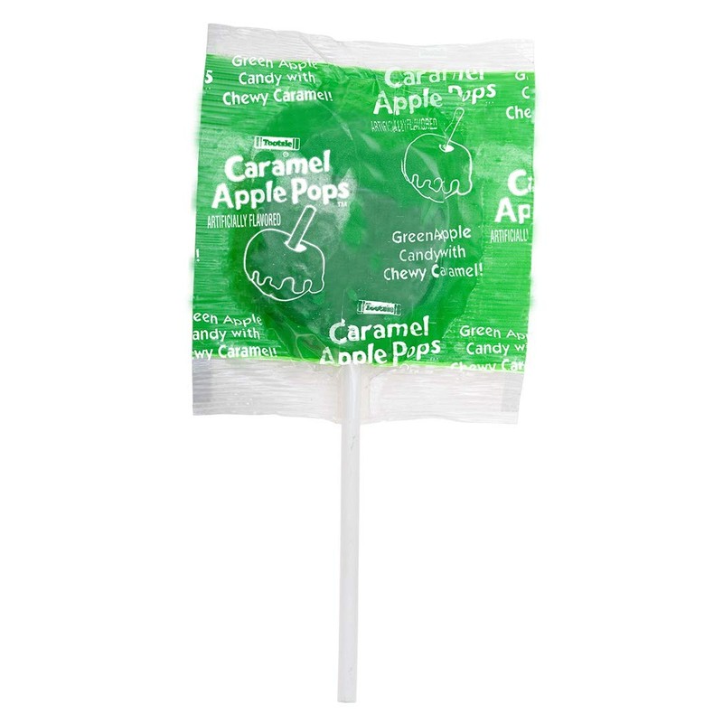 Tootsie Roll Caramel Apple Pops - Individually Wrapped Caramel Covered