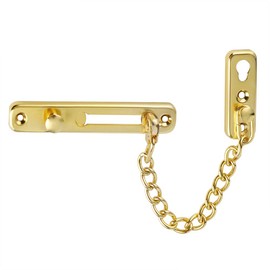 Door Chain Home Door, SAYAYO Door Chain Lockable Stainless Steel Security Chain with Screws Door Chain Lock Anti-Theft Door Chain Lock for Interior Doors and Windows, Hotel, Rental House, EFD9000-G