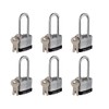 CINCINNO Laminated Steel Padlock with Key，6 Pack Keyed Alike Padlocks