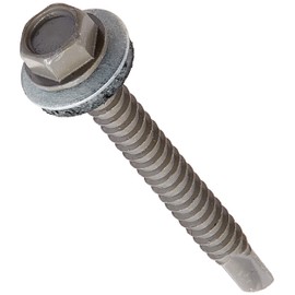 ITW Brands 21427 150 Pack, 12-14 x 2, Teks Hex Washer Head Drill Point Screws Provide Secure