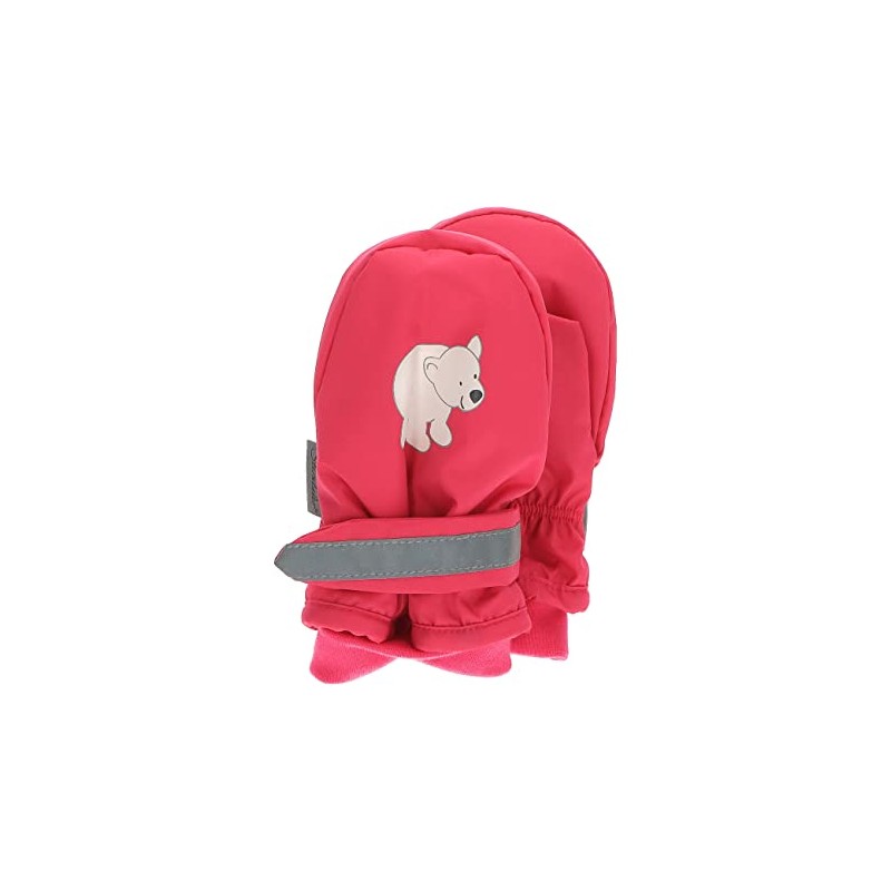 Sterntaler Unisex Children's Thumb Polar Bear Mittens, magenta