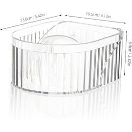 Recipiente para Remojo de Uñas Transparente Cuenco de Manicura para Suavizar Piel Muerta y Quitar Esmalte Uso en Salón y DIY