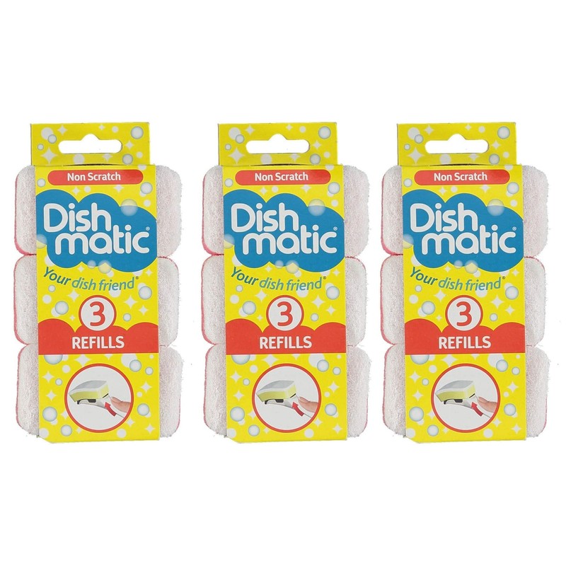Replacement Dish Washing Fillable Washing up Brush Heavy Duty, General,