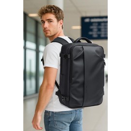 Cusangel vacuum backpack travel with pump compression,18in vac travel 45L expandable 60L capacity laptop,multiple pockets Flight Carry-On XL (Casual Vac-backpack)