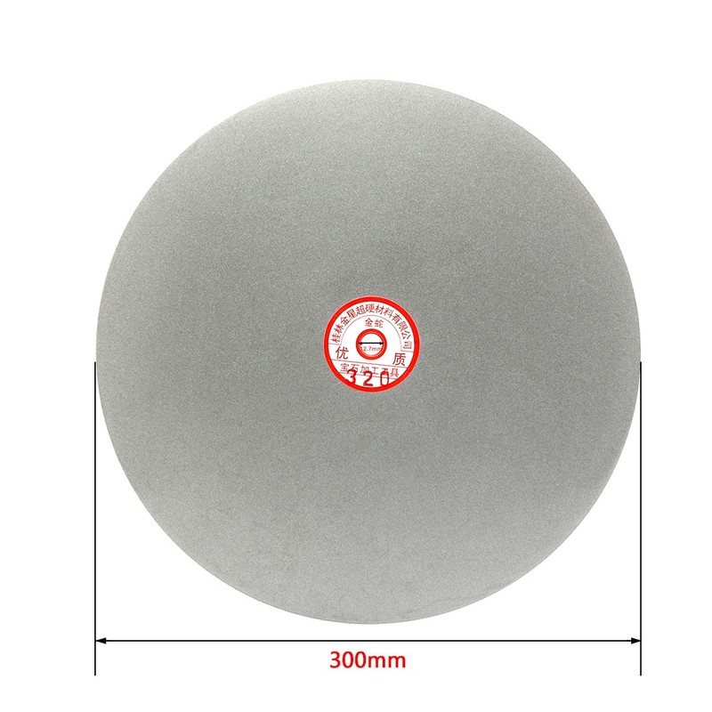 uxcell 300mm 12-inch Grit 320 Diamond Coated Flat Lap Disk