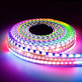 Xnbada 160LEDs/m 3.2FT WS2812B WS2812 COB LED Strip,DC5V 10mm Width Individually Addressable Dream Color Flexible Smart Light Tape for Bedroom,Kitchen,Stage,TV Backlight(No Adapter or Controller)