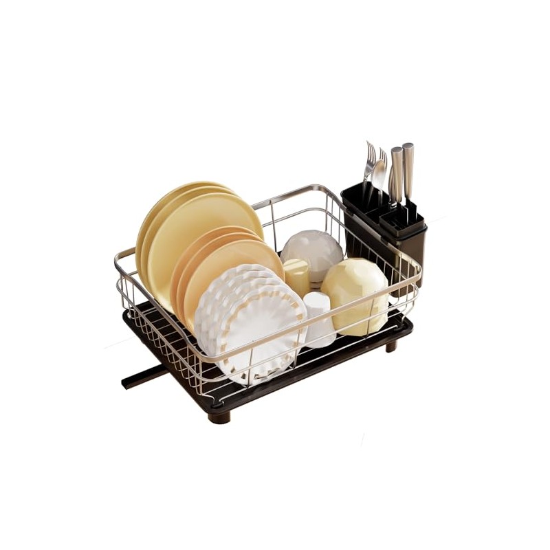 Growsun Stainless Steel Dish Drying Rack with Drainboard Dish Drainers