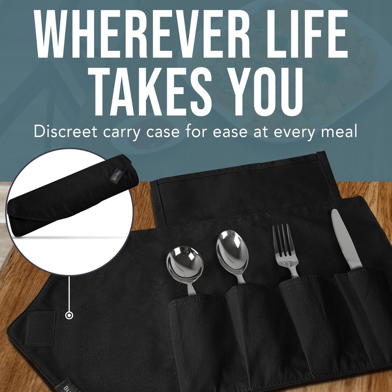 BUNMO Weighted Utensils for Hand Tremors – 4pc Adaptive Utensils