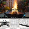 Fire Pit Spark Screen,36inch Heavy Duty Foldable Fire Pit Cover,Outdoor
