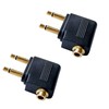Posdou Dual 3.5mm Male to 3.5mm Female Airplane Headphone Adapter