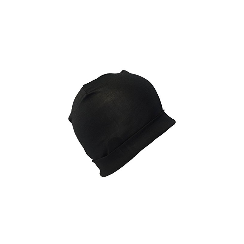 Jasmine Silk Pure Silk Beanie Cap Hat - Black