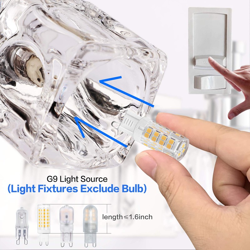 PRESDE 3 Light Bathroom Vanity Lights Modern Chrome Bathroom Lights