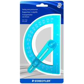 Staedtler Swing Arm Protractor, Angle Measurement Tool with 6" Ruler, 56854-15BK