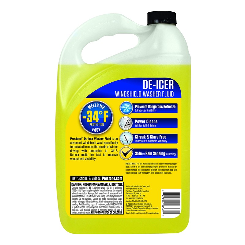 Prestone AS253-6PK De-Icer Windshield Washer Fluid (for Temperatures as Low