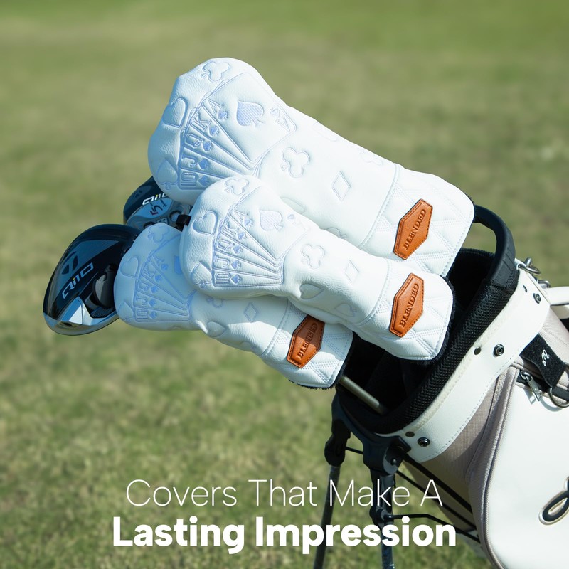 Golf Club Headcovers Poker Design Golf Headcovers Premium Leather Driver