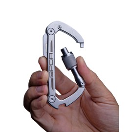 Gpca - Carabiner Keychain Lite, Heavy Duty Carabiner for Outdoor and Daily Use, Use As Camping, Hiking and Outdoor Gear, Handy Keychain Multitool and Backpack Accessory, Stainless Steel