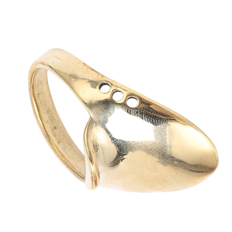 Brass Archery Thumb Ring Portable Finger Protector with Anti Lost