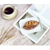 VSUINGO Small Tray 3 Pack, White 7.8 inch Wheat Straw