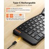 Ergonomic Foldable Keyboard, Portable Folding Travel Bluetooth Keyboard for Business