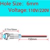 RUNCCI-YUN 10pcs 110V-220V 6 mm 1/4 Inch AC LED Metal