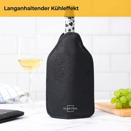 SILBERTHAL Kühlmanschette für Flaschen 2er Set - Flaschenkühler für Wein, Sekt & Champagner - Weinmanschetten für unterwegs