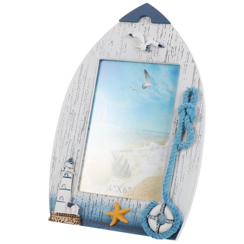 Levemolo Mediterranean Seagull Photo Frame Beach Picture Frame Desktop Picture