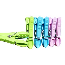 Lancaster Clothespins - Stronger, USA Made, Anti Twist (24, Blue,Green,Pink)