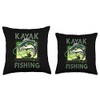 Kayak fishing Kayak trailer, Boat Kayakking Throw Pillow