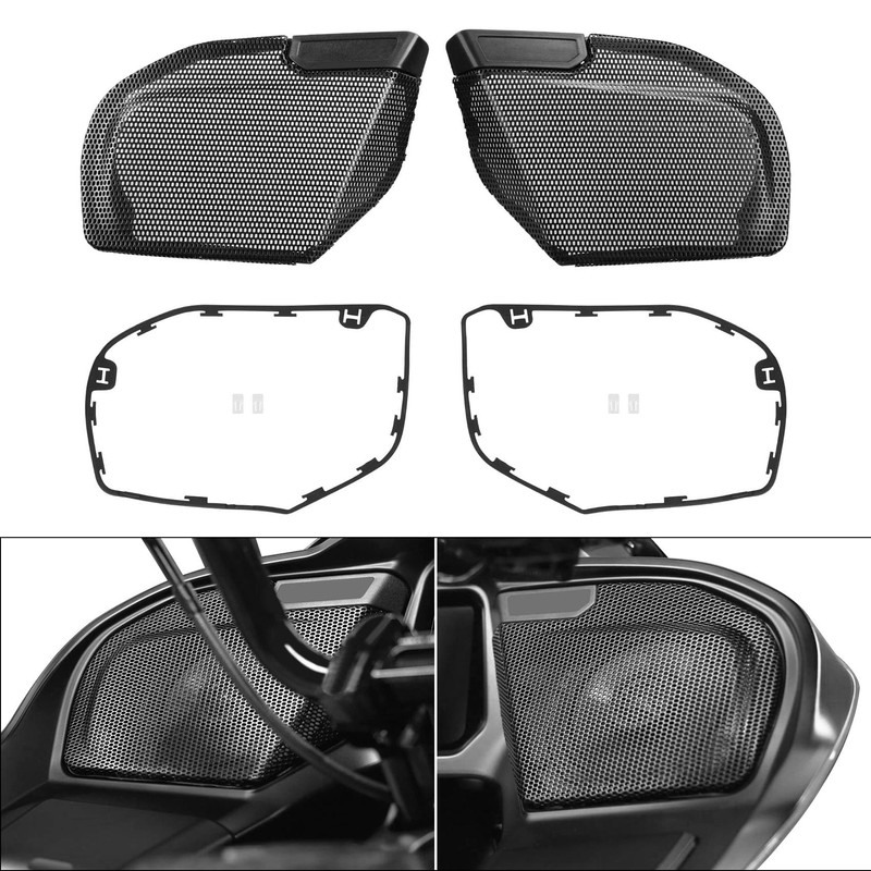 TCT-MOTORPARTS Front Fairing Speaker Grille Mesh Covers Fit For Harley