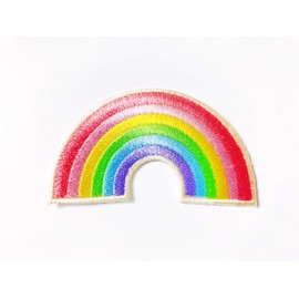 Pastel Rainbow Cute Cartoon Logo Applique Embroidered Sew on Iron on Patch for Backpacks Jeans Jackets